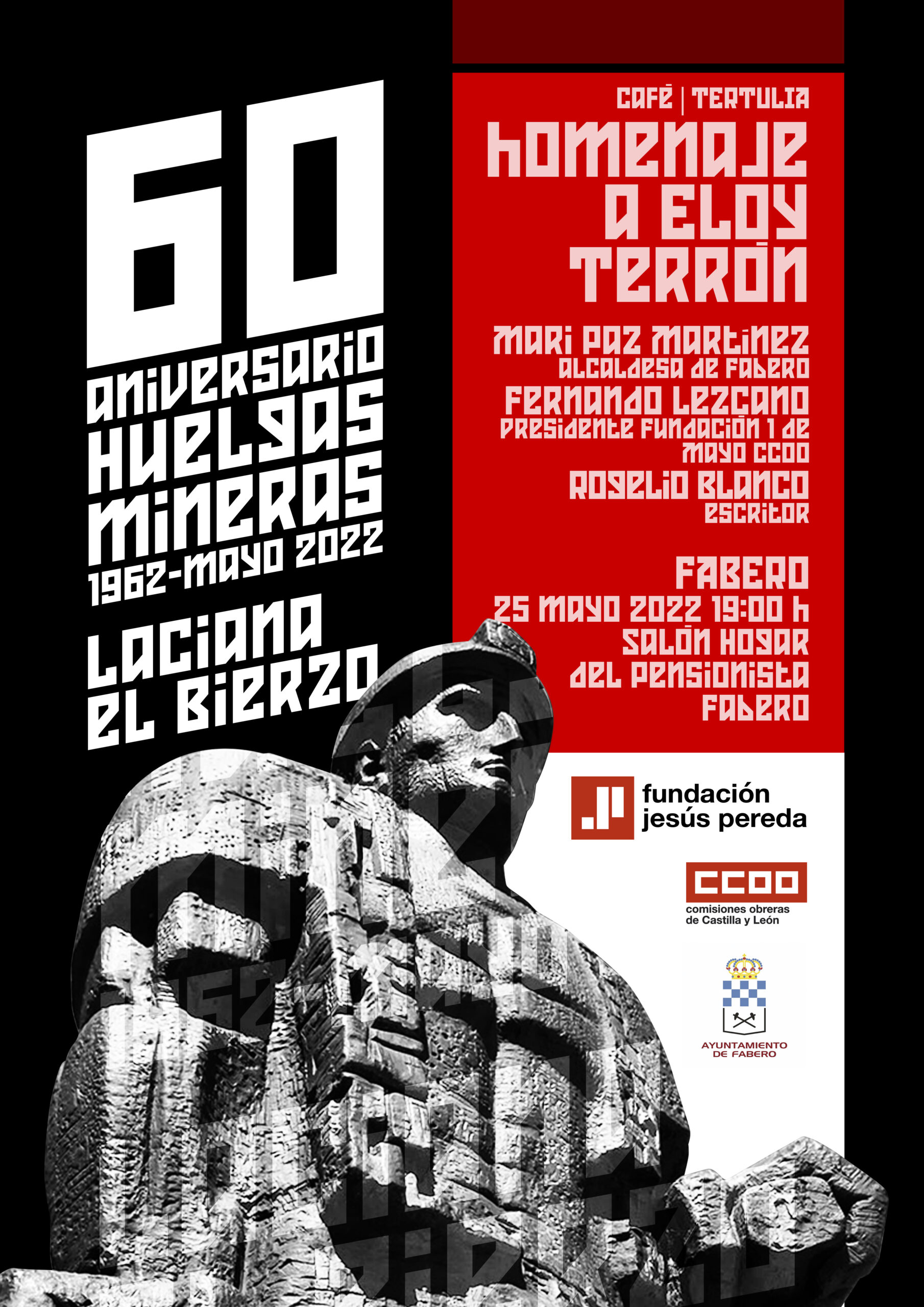 60 Aniversario Huelgas Mineras: Homenaje Eloy Terrón. 25 mayo FABERP