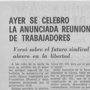 Recorte Noticia Asamblea Burgos, 1976, 24 julio