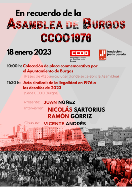Burgos, en recuerdo de la asamblea de CCOO, 1976